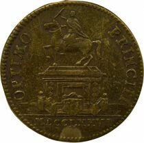 Bordeaux, Louis XVI - Brass Tokenn, Statue of Louis XV - 1776 Nuremberg