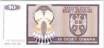 Bosnia Erzegovina 10 Dinara Eagle with 2 heads - 1992