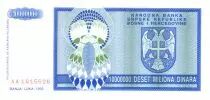 Bosnia Erzegovina 10.000.000 Dinara - Arms - Blue - 1993