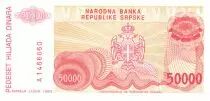 Bosnia Erzegovina 50000 Dinara - P. Kocic - Arm - 1993