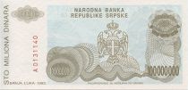 Bosnia-Herzegovina 100 Million de Dinara de Dinara, P. Kocic - 1993