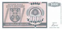 Bosnia-Herzegovina 1000 Dinara 1992 - Eagle with 2 heads - P.137 - UNC
