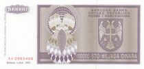 Bosnia-Herzegovina 100000 Dinara 1993 - Eagle with 2 heads - P.141 - UNC