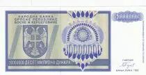 Bosnia-Herzegovina 10.000.000 Dinara 1993 - Eagle with 2 heads - P.144 - UNC
