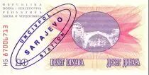 Bosnia y Herzegovina 10 Dinara Mostar bridge -1992 - UN CIV POL