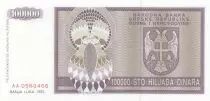 Bosnia y Herzegovina 100000 Dinara 1993 - Eagle with 2 heads - P.141 - UNC