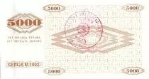 Bosnia y Herzegovina 5000 Dinara Peace Dove- 1992
