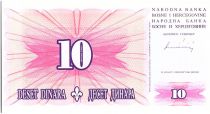 Bosnie-Herzégovine 10 Dinara  Rose et Armoiries  - 1994 - Petit Format