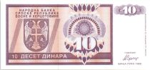 Bosnie-Herzégovine 10 Dinara Aigle à 2 têtes - 1992