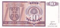 Bosnie-Herzégovine 10 Dinara Armoiries - 1992