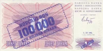 Bosnie-Herz�govine 100000 Dinara -