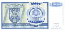 Bosnie-Herz&eacute;govine 10.000.000 Dinara - Armoiries - Bleu - 1993