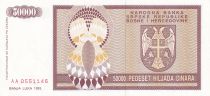Bosnie-Herzégovine 50000 Dinara - Aigle à 2 têtes - 1993 - NEUF - P.143