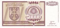 Bosnie-Herzégovine 50000 Dinara - Aigle à 2 têtes - 1993 - NEUF - P.143