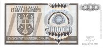 Bosnie-Herzégovine 5.000.000 Dinara - Armoiries - 1993