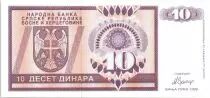 Bosnien und Herzegowina 10 Dinara Eagle with 2 heads - 1992