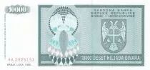 Bosnien und Herzegowina 10000 Dinara 1992 - Eagle with 2 heads - P.139 - UNC