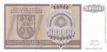 Bosnien und Herzegowina 100000 Dinara 1993 - Eagle with 2 heads - P.141 - UNC
