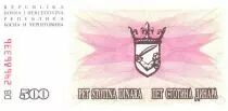 Bosnien und Herzegowina 500 Dinara -  Arms - 1992