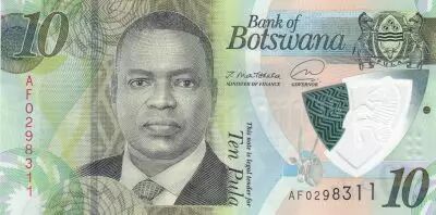 Botswana 10 Pula Pres. Mokgweetsi Masisi - Polymer 2020 (2021) - UNC