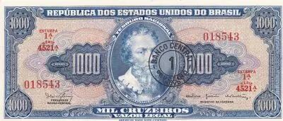 Brasil 1 Cruzeiro Novo on 1000 Cruzeiros, Pedro Alvares Cabral - 1967