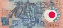 Brasil 10 Reais - 500th anniversary of Brasil - Polymer - 2000 - Serial AD