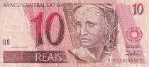 Brasil 10 Reais - Liberty - Arara - 1998 - Letter A - F - P.245