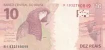 Brasil 10 Reais Liberty - Ara 2010 (2019) - Prefix HI - UNC - P.254