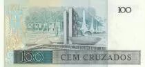 Brasil 100 Cruzeiros - Juscelino Kubitschek - Brasilia - ND (1987) - Serial A-A
