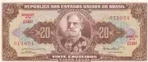 Brasil 20 Cruzeiros - Deodoro Da Fonseca - Signature II - 1962 - Serial 1748.A