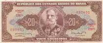 Brasil 20 Cruzeiros Deodoro Da Fonseca - Serial Estampa 2- 2188 A - 1962