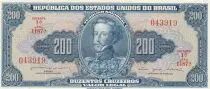 Brasil 200 Cruzeiros - Dom Pedro I - ND (1964) - Serial 1187 - 1st estampa