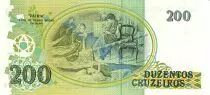Brasil 200 Cruzeiros Liberty - Oil painting Patria by Pedro Bruno