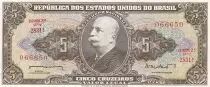 Brasil 5 Cruzeiros Barao do Rio Branco - Serial Estampa 2 - Serial 2831A - 1964