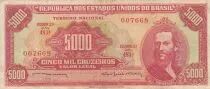 Brasil 5000 Cruzeiros - Tiradentes - 1965 - Serial 483