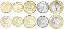 Brasil Set of 5 Coins - 2022 - AU