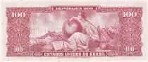 Brasile 10 Centavos on 100 Cruzeiros, Dom Pedro II - 1967 - Estampa 2A serial 967A