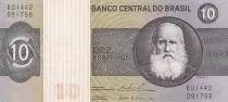 Brasile 10 Cruzeiros - Dom Pedro II - 1974 - S&eacute;rie B