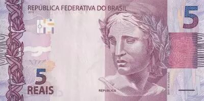 Brasile 5 Reais Liberty - Gar�a 2010 (2017)