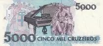 Brasile 5000 Cruzeiros - Carlos Gomes - ND (1992) - Serial AA - P.232b