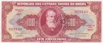 Brasilien 10 Centavos on 100 Cruzeiros, Dom Pedro II - 1967 - Estampa 2A serial 967A