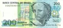 Brasilien 200 Cruzeiros Liberty - Oil painting Patria by Pedro Bruno