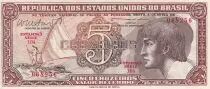 Brasilien 5 Cruzeiros - Boat - N&eacute;nuphar - ND (1961-1962) - Serial 104 - P.166b