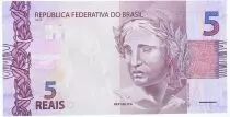 Brasilien 5 Reais Liberty - Flamingo 2010 (2019)- Prefix FK - UNC- P.253