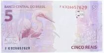 Brasilien 5 Reais Liberty - Flamingo 2010 (2019)- Prefix FK - UNC- P.253
