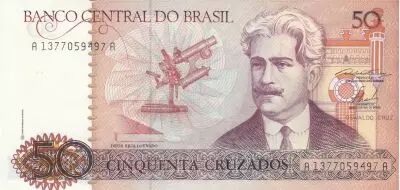 Brasilien 50 Cruzados, Oswaldo Cruz - Cruz Institute  - 1986 - Serial A137
