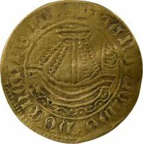 Brass Counter Token, with Ship - 1490 / 1530 Nuremberg