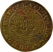 Brass Counter Token, with Ship - 16 / 17th Century Nuremberg