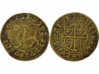 Brass Token, Lion of St Mark & Armorials - 15 / 16th Century Nuremberg