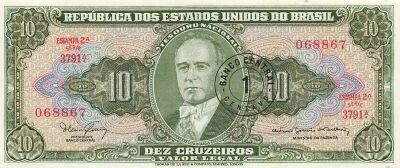 Brazil 1 Centavo on 10 Cruzeiros - ND (1967) - P.183b